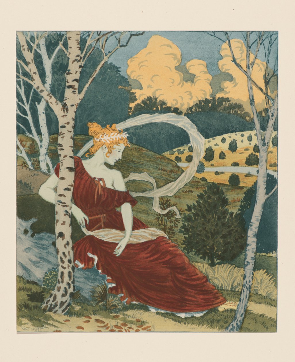 I skoven, ca 1899. af Eugene Grasset