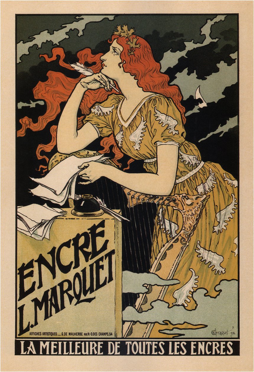 Blæk L. Marquet plakat, 1892 af Eugene Grasset