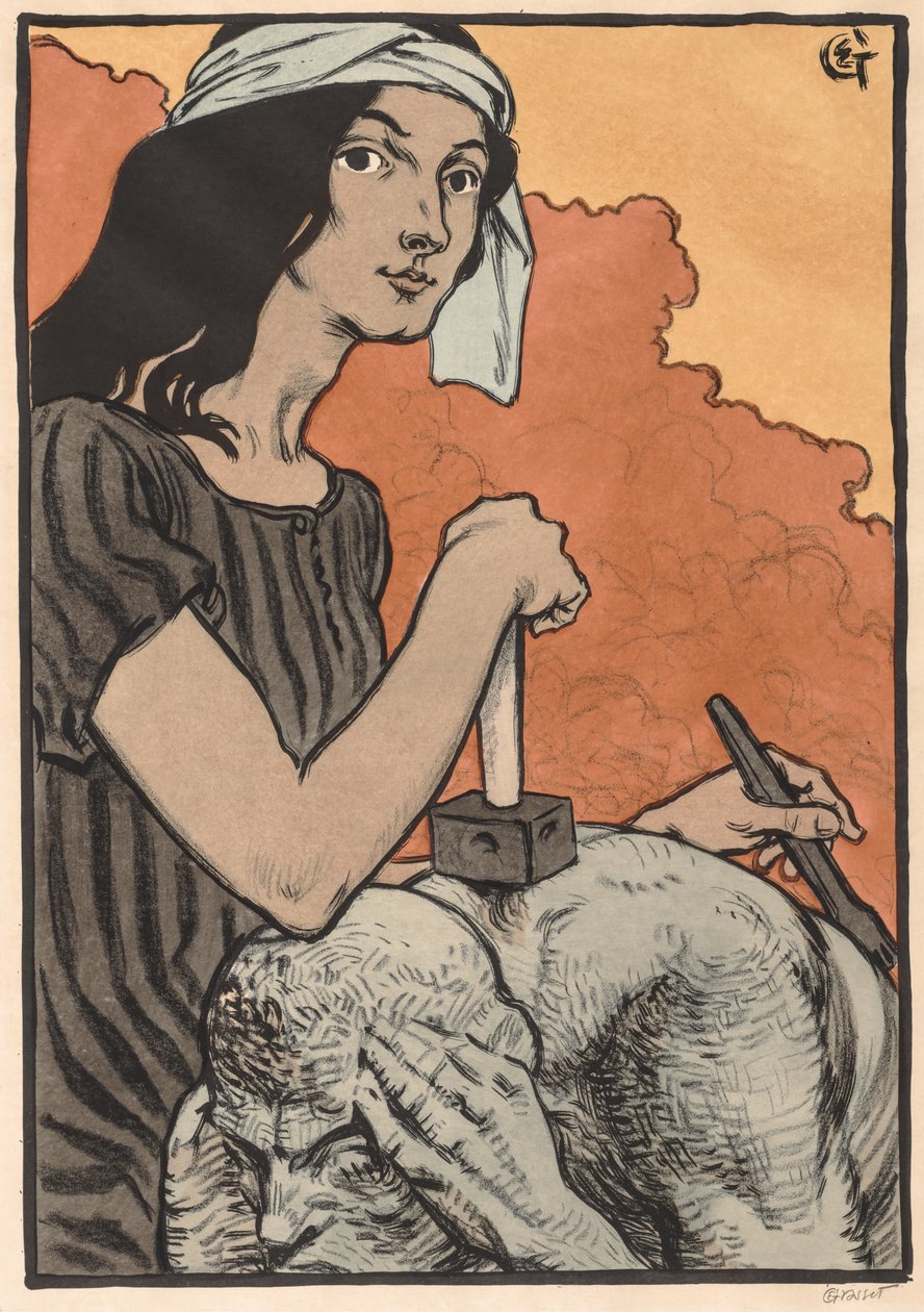 Billedhugger af Eugene Grasset
