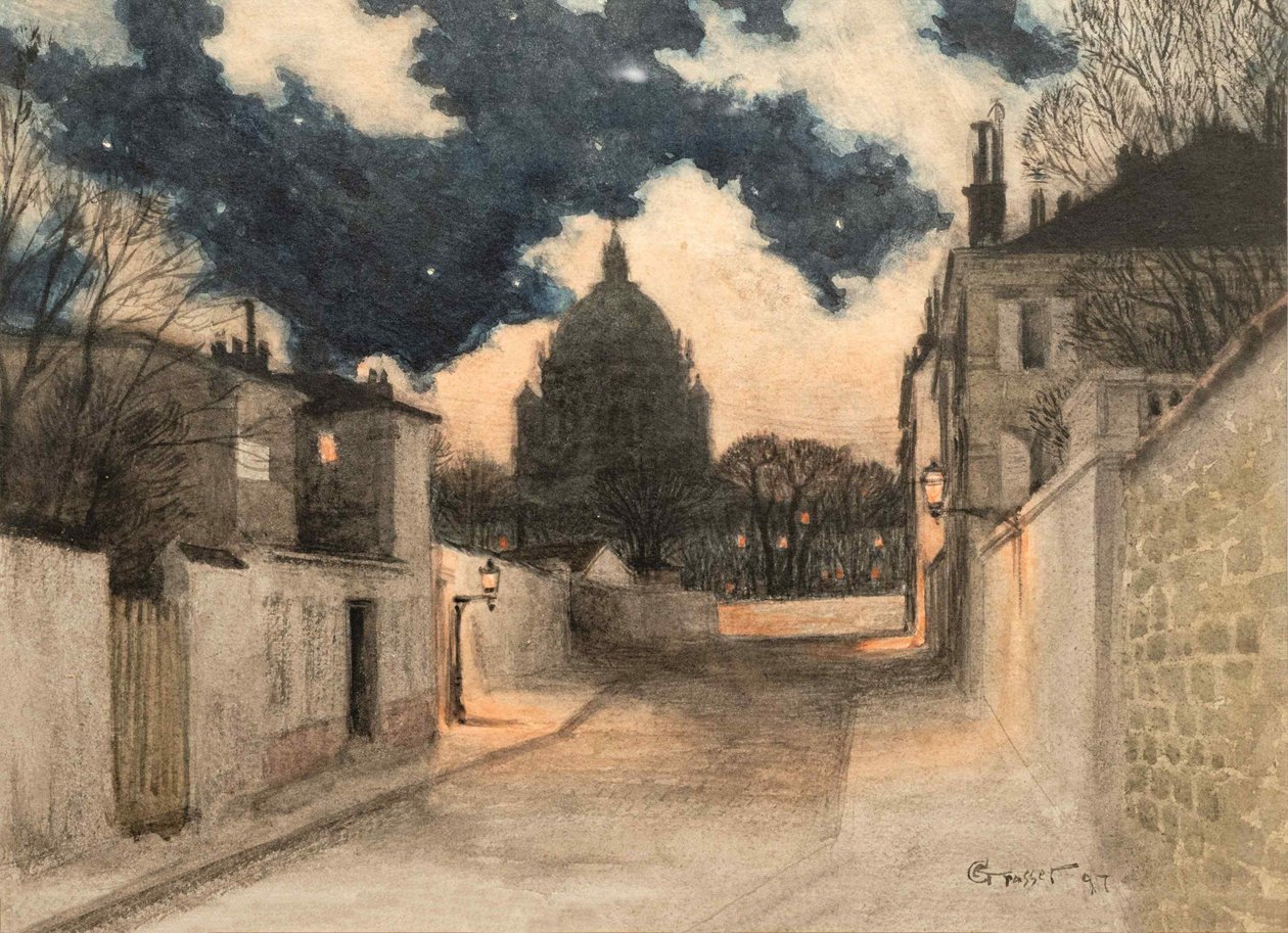 Stjernenat over Montmartre, 1897. af Eugene Grasset