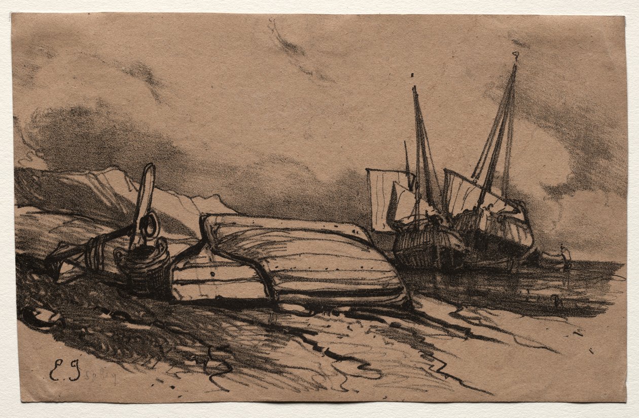 Seks marinesoldater af Eugene Isabey
