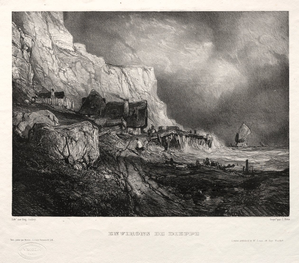 Six Marines: Environs of Dieppe, 1833. af Eugene Isabey