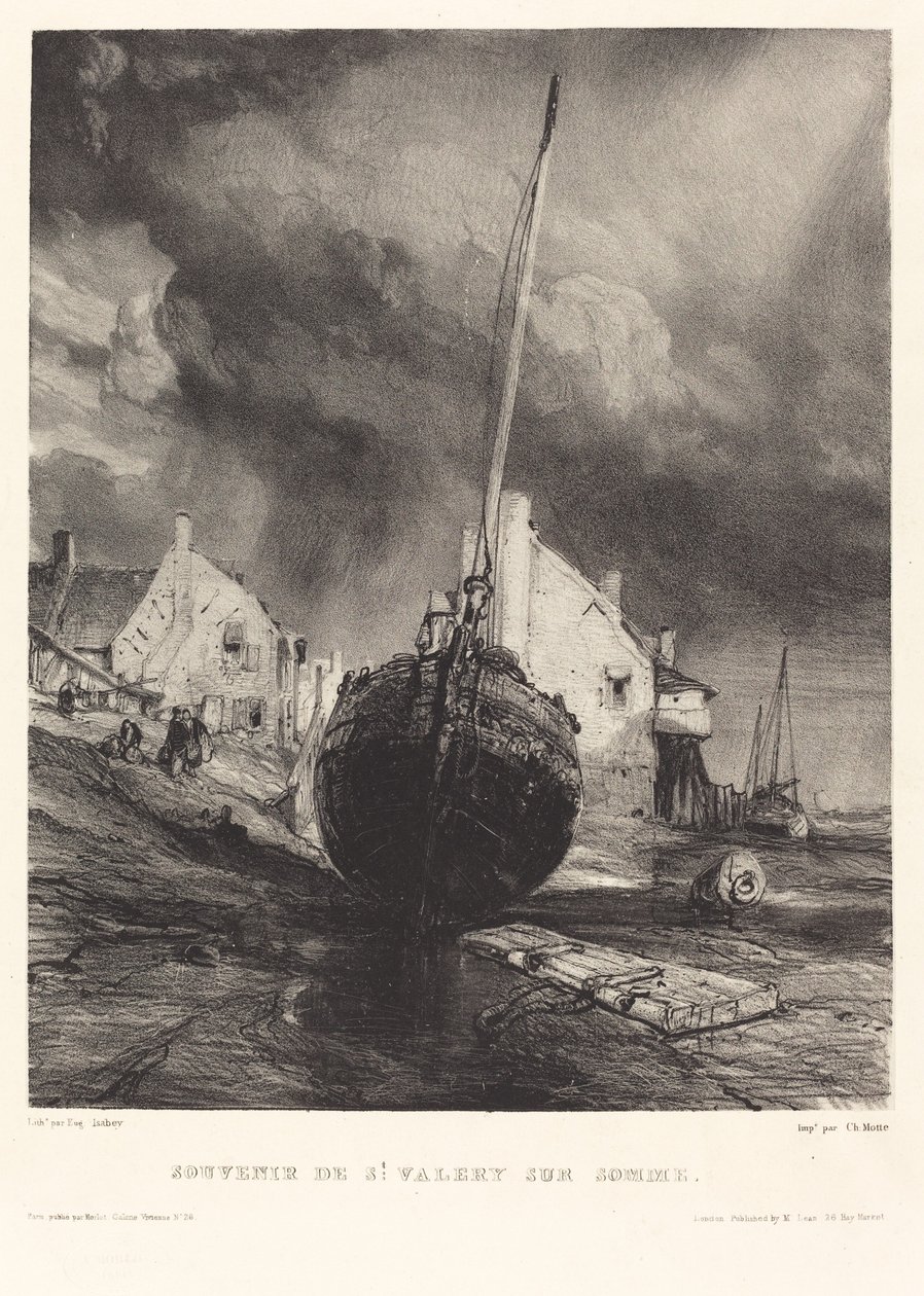 Souvenir fra St. Valéry sur Somme af Eugene Isabey