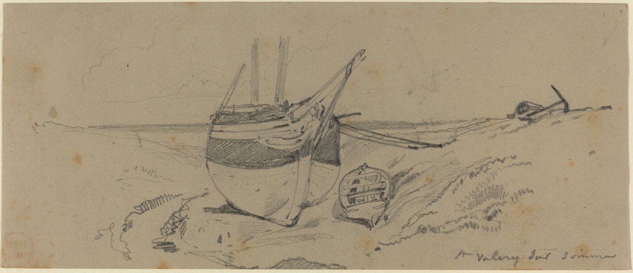 St. Valery sur Somme af Eugene Isabey