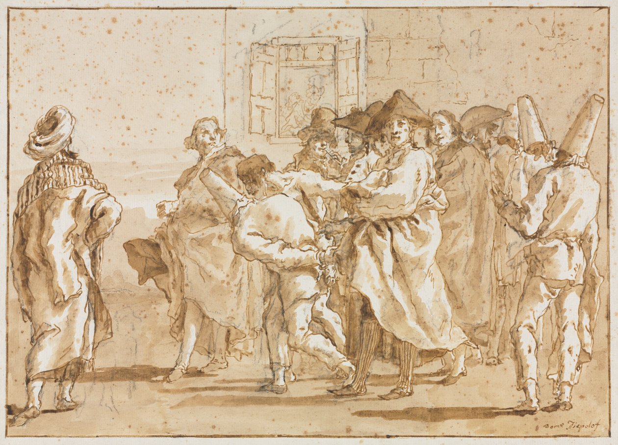 Punchinello arresteret af Eugene Joseph Verboeckhoven
