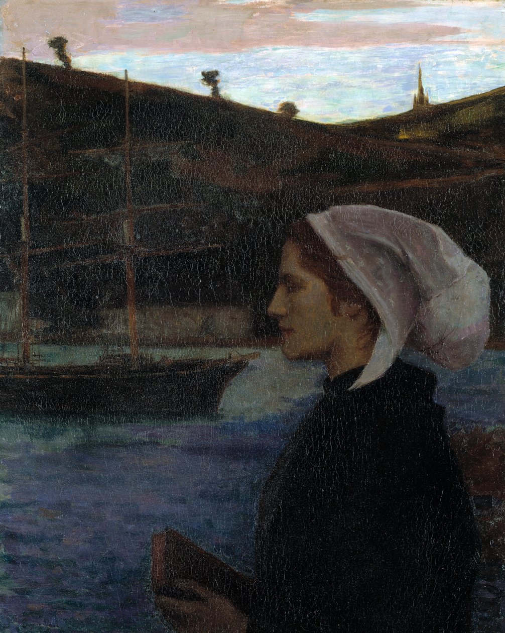 En bretonsk søndag, ca. 1890. af Eugene Laurent Vail