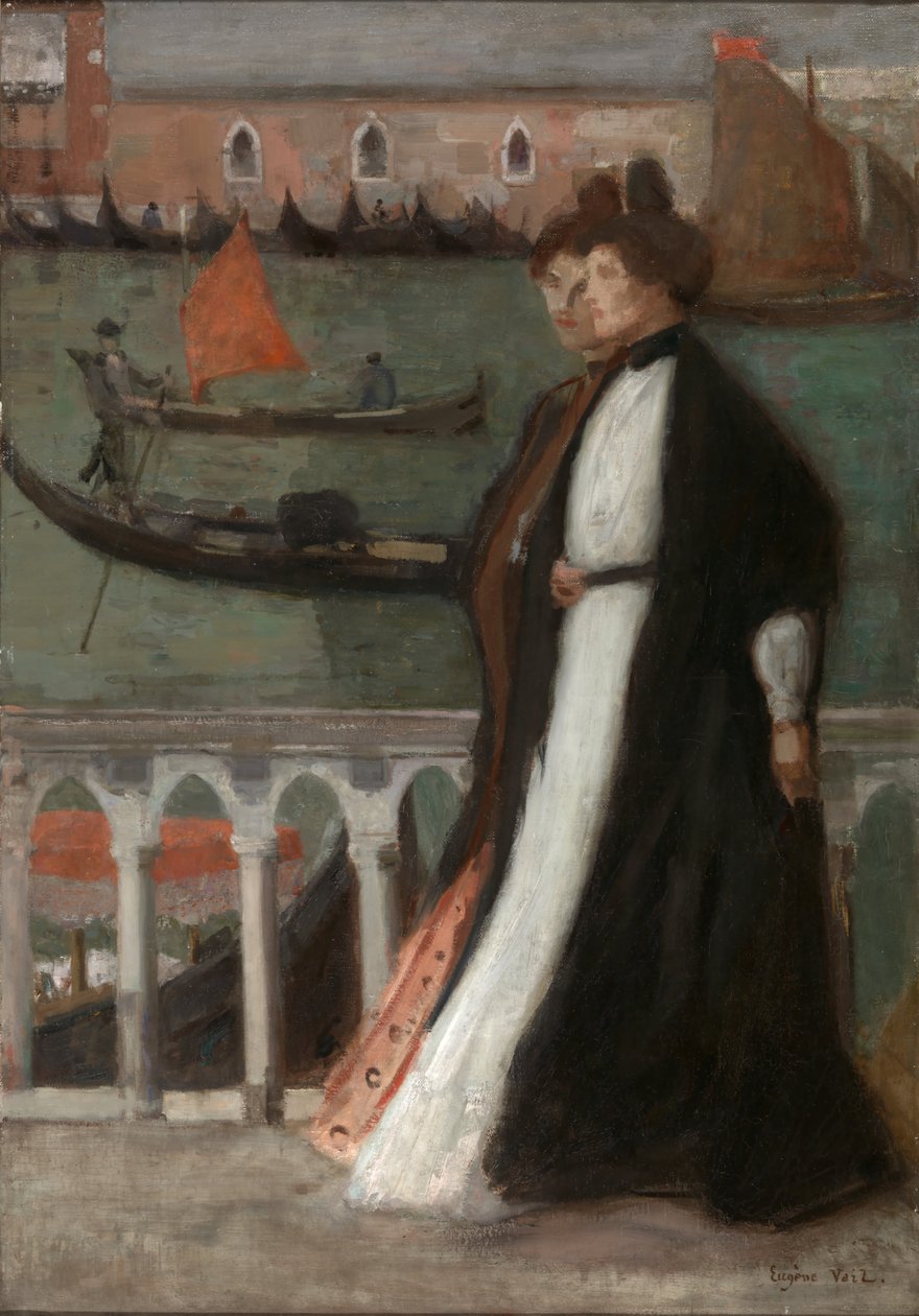 Langs Riva (olie på lærred) af Eugene Lawrence Vail