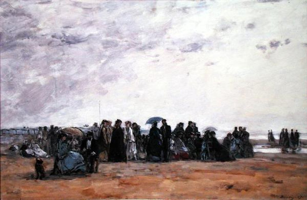 Et vandingssted ved havet af Eugene Louis Boudin