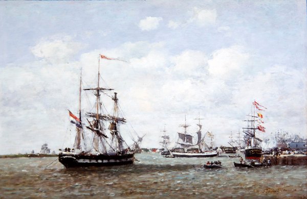 Antwerpen, Havnen af Eugene Louis Boudin