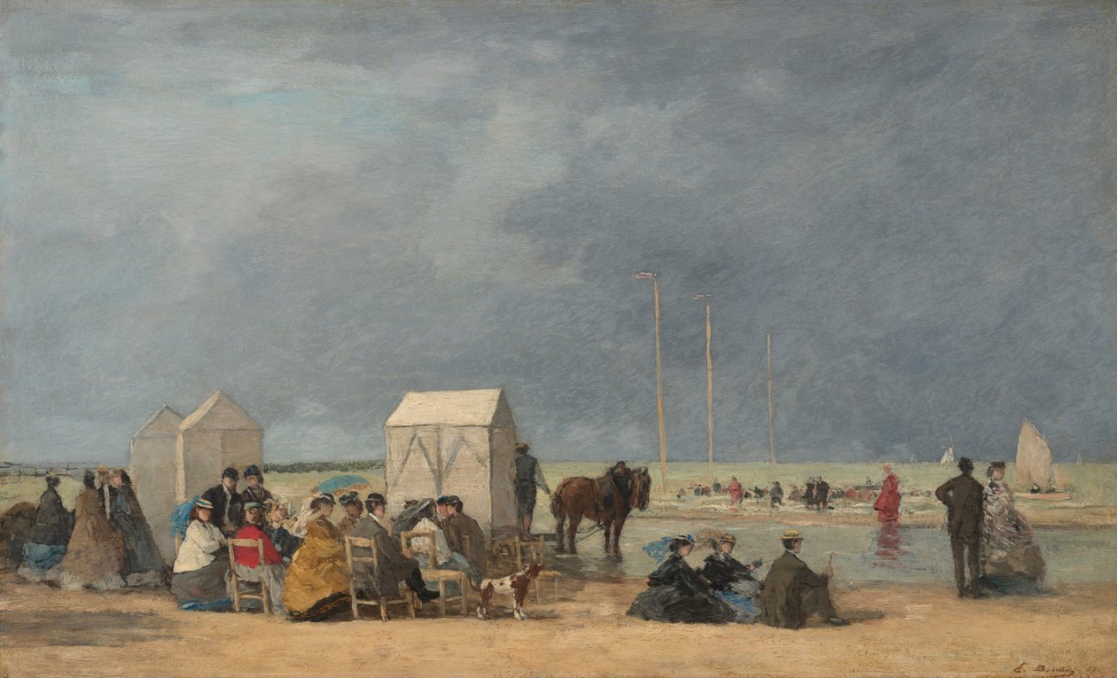 Badetid i Deauville af Eugene Louis Boudin