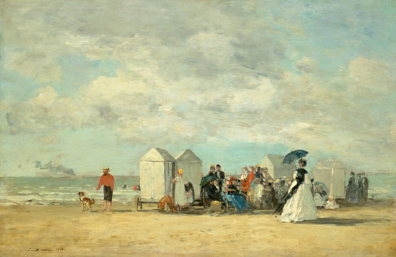 Strandscene, 1862. af Eugene Louis Boudin