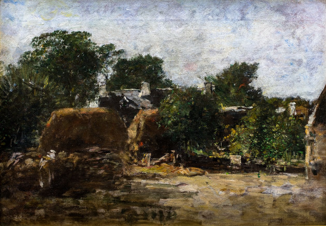 Bondegård af Eugene Louis Boudin