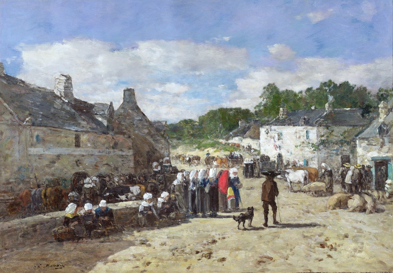 La Fete, ca.1865 af Eugene Louis Boudin