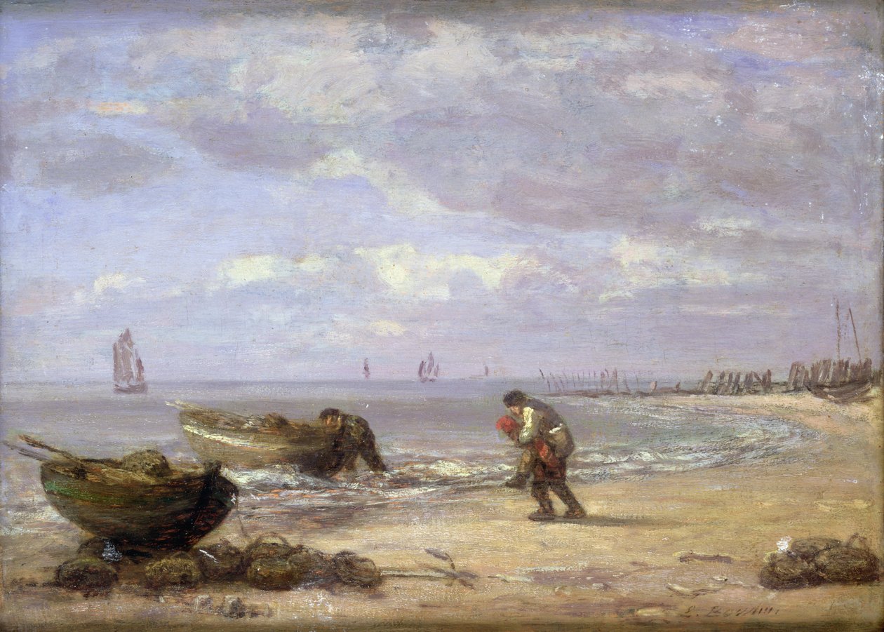 Lavvande nær Honfleur af Eugene Louis Boudin