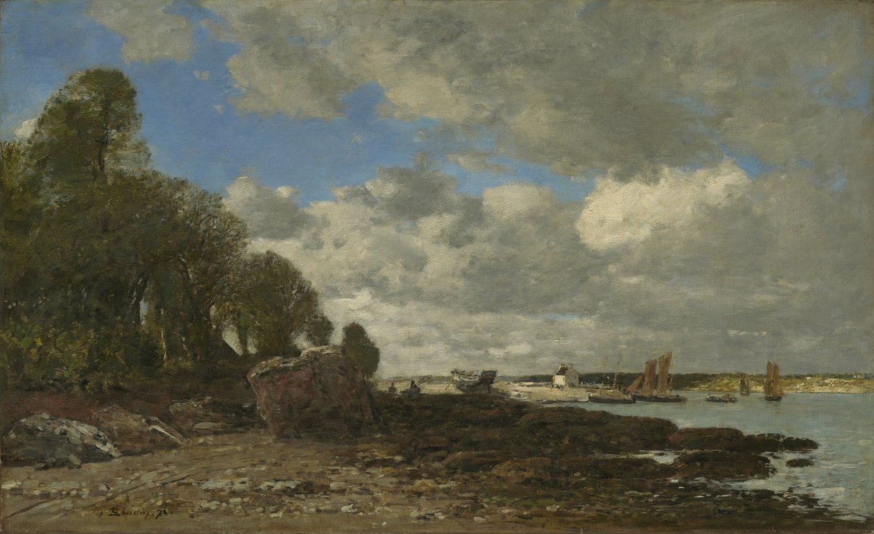 Plougastel, færgeoverfarten, 1873 af Eugene Louis Boudin