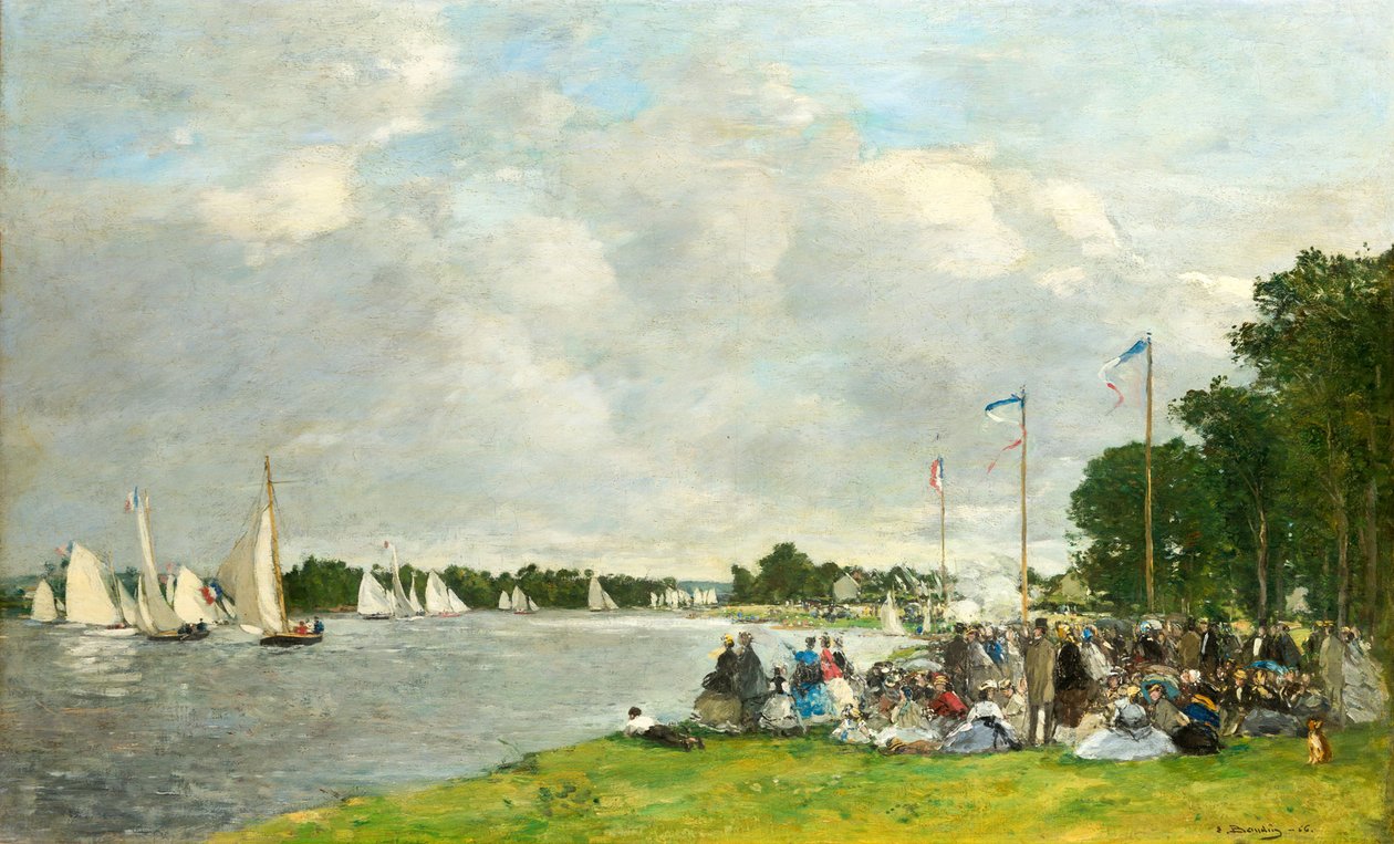 Regatta i Argenteuil, 1866. af Eugene Louis Boudin
