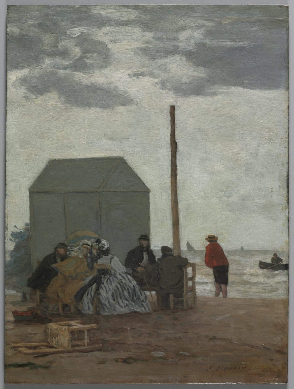 Stranden ved Deauville, 1864. af Eugene Louis Boudin