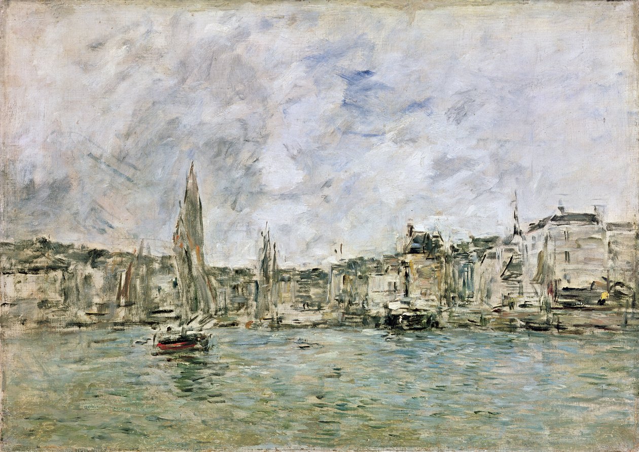 Havnen i Honfleur, 1896 af Eugene Louis Boudin