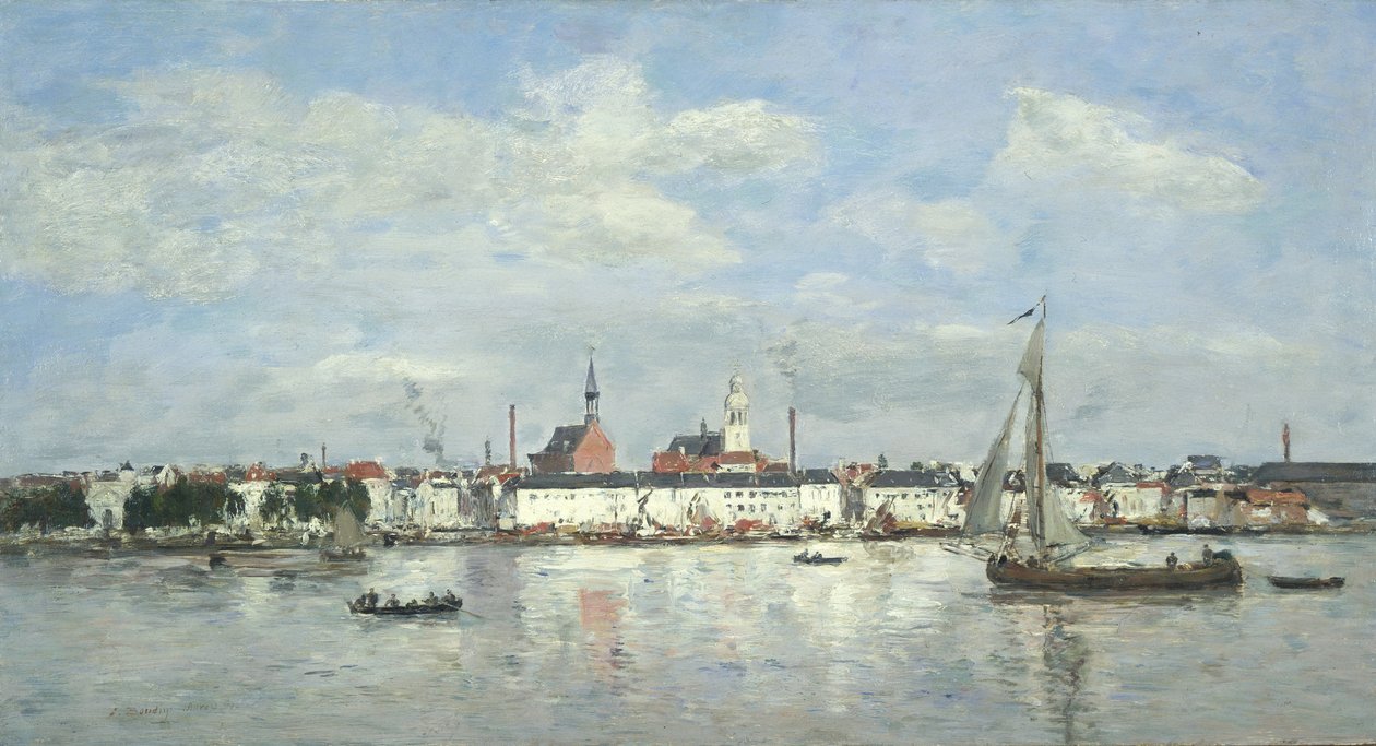 Kajen i Antwerpen af Eugene Louis Boudin