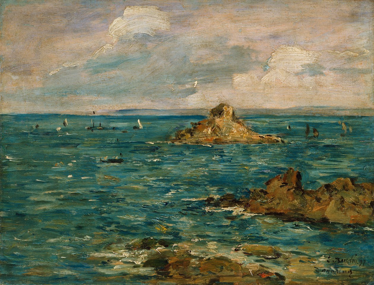 Havet ved Douarnenez af Eugene Louis Boudin