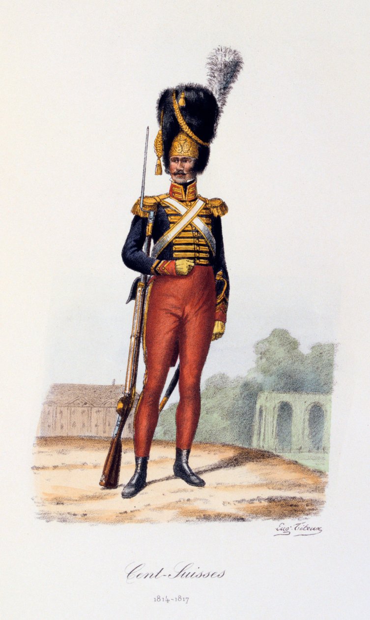 Hundrede schweiziske, 1814-17 af Eugene Titeux