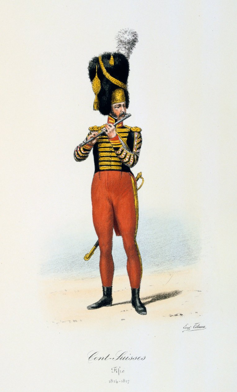 Schweiziske Cents, Fifer, 1814-17 af Eugene Titeux