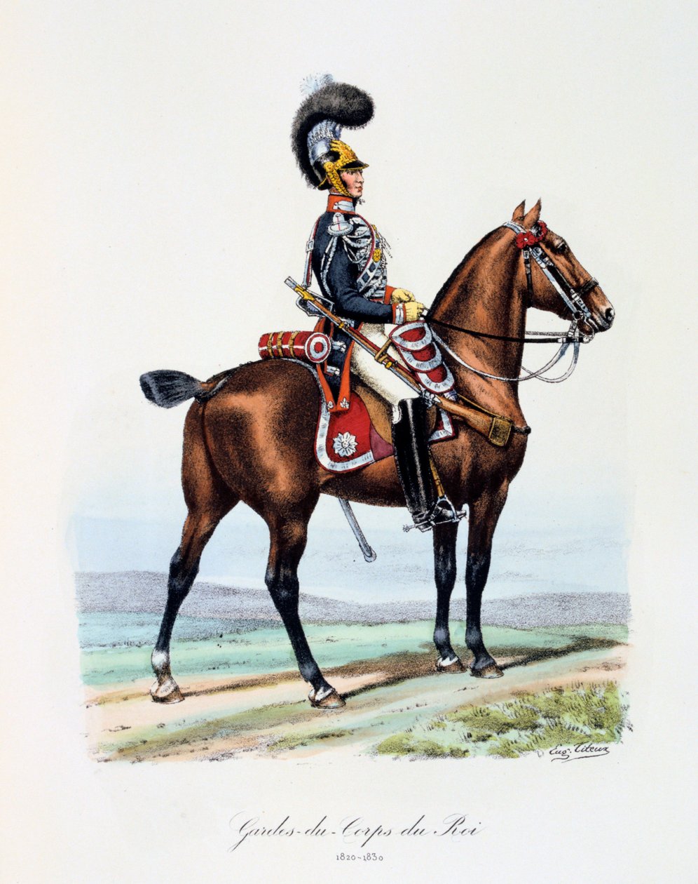 Kongens livvagter, 1820-1830 af Eugene Titeux
