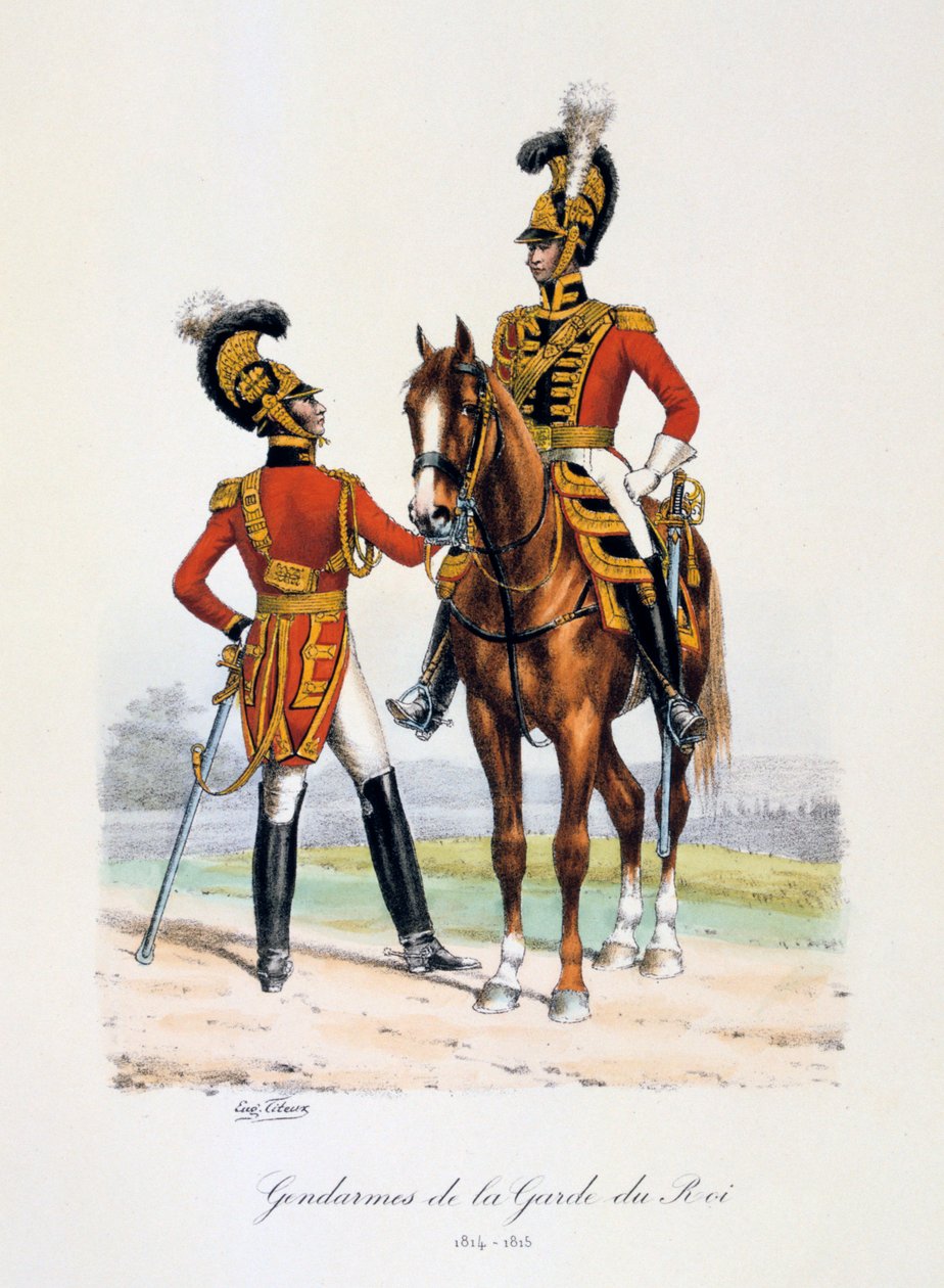Gendarmer af Kongens Garde, 1814-15 af Eugene Titeux