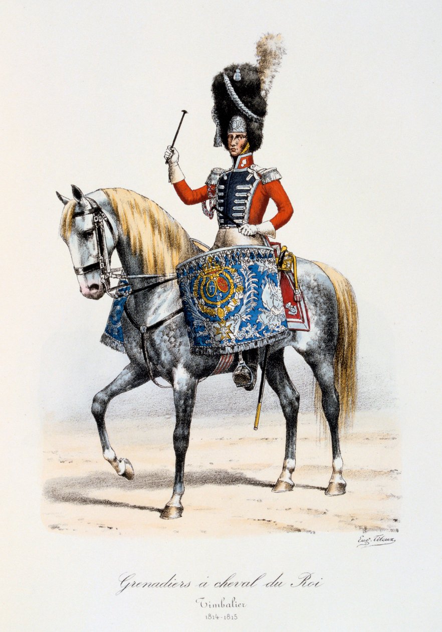 Kongens Hestegrenadier, Paukenist, 1814-15 af Eugene Titeux