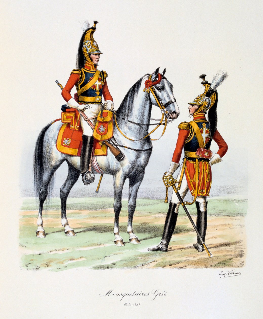 Grå musketerer, 1814-15 af Eugene Titeux