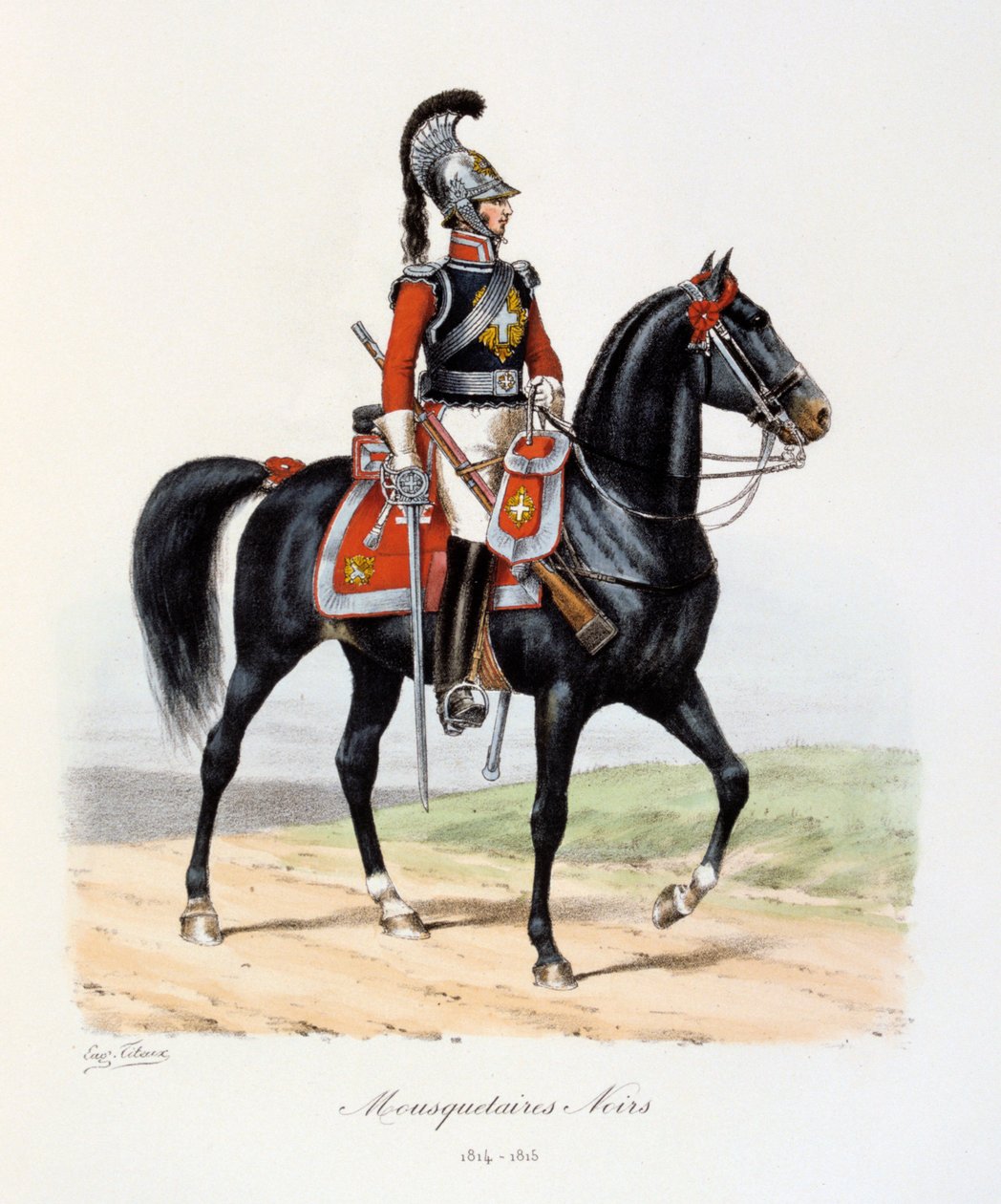 Sorte Musketerer, 1814-15 af Eugene Titeux
