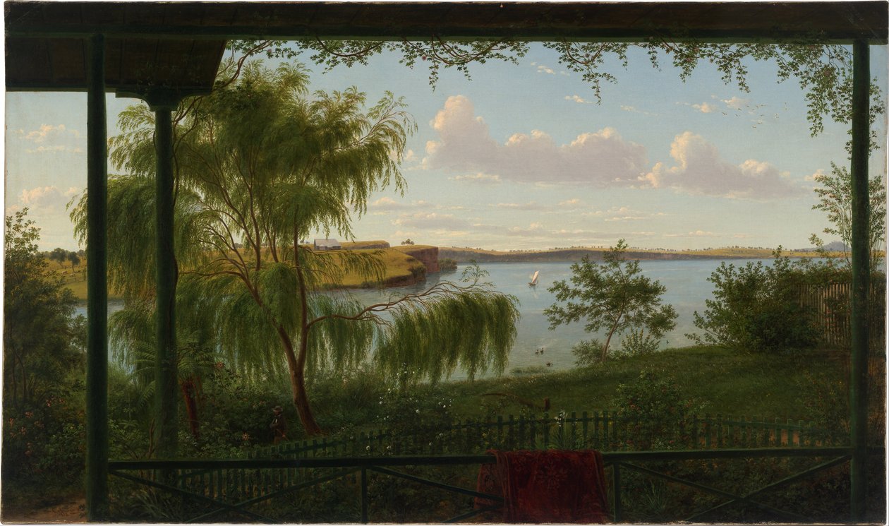 Fra verandaen på Purrumbete af Eugene von Guérard