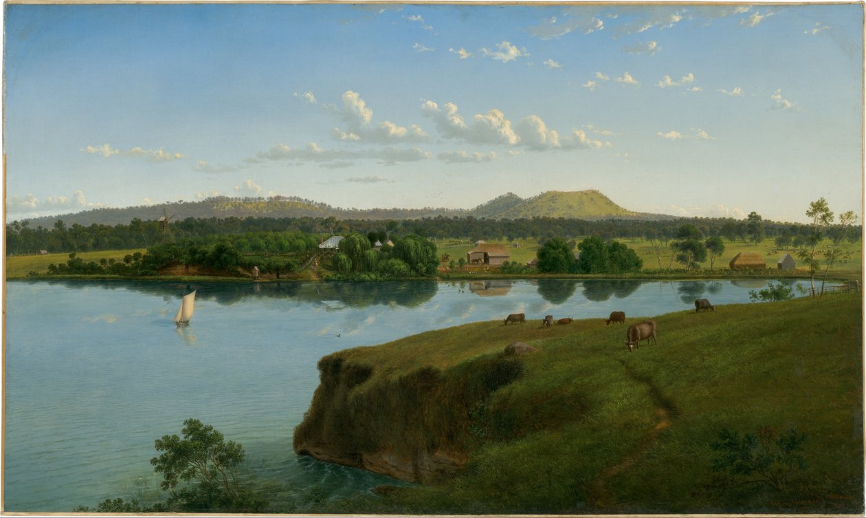Purrumbete fra den anden side af søen af Eugene von Guérard