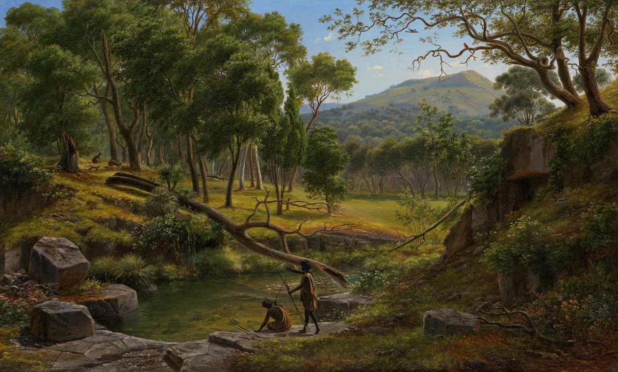 Warrenheip Hills nær Ballarat af Eugene von Guérard