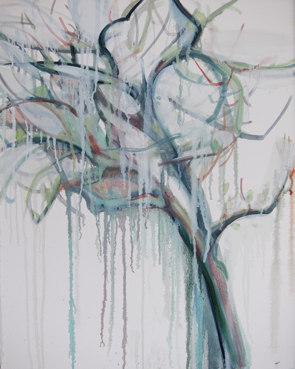 Spring Rain, 2023 (oliepigmenter) af Eugenie Vronskaya