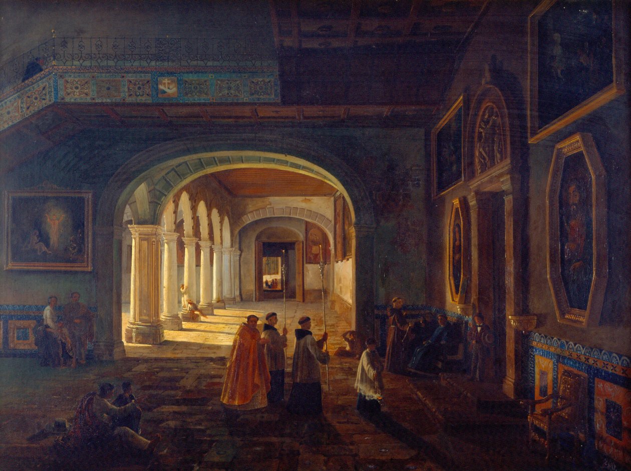 Antiskakristien i det franciskanske kloster af Eugenio Landesio