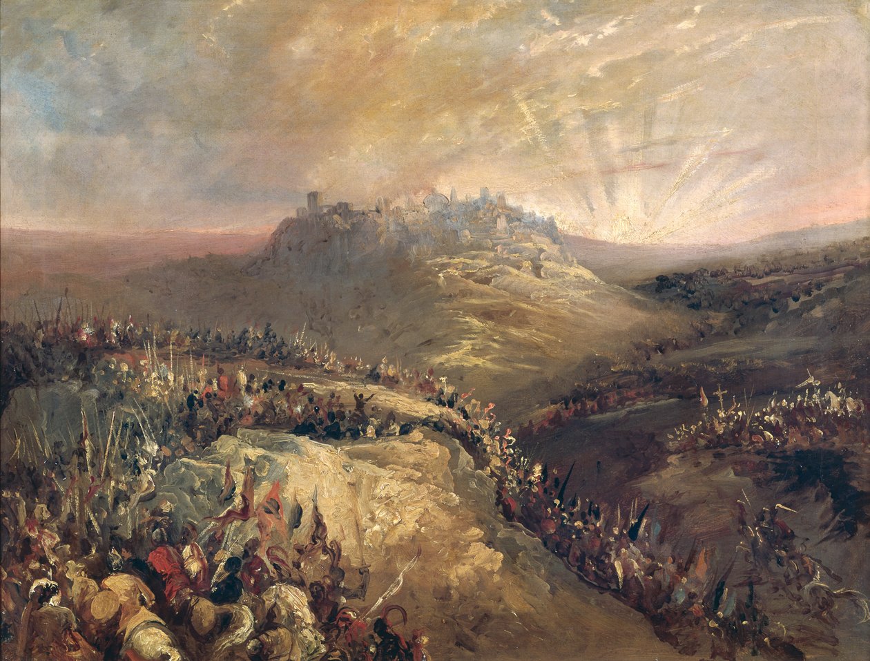 Korsfarerne før Jerusalem af Eugenio Lucas Velázquez