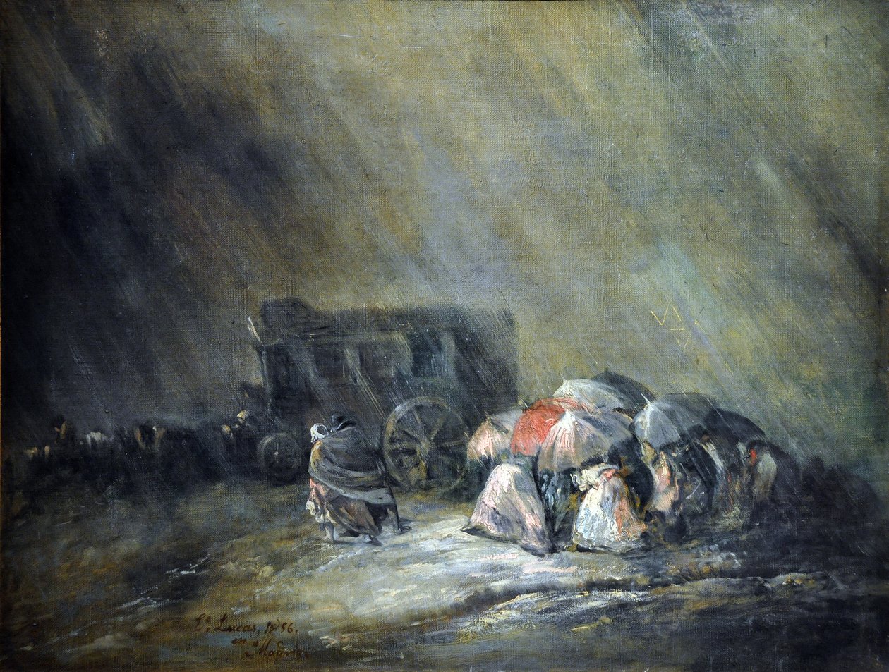 Stormen (olie på lærred) af Eugenio Lucas Velázquez