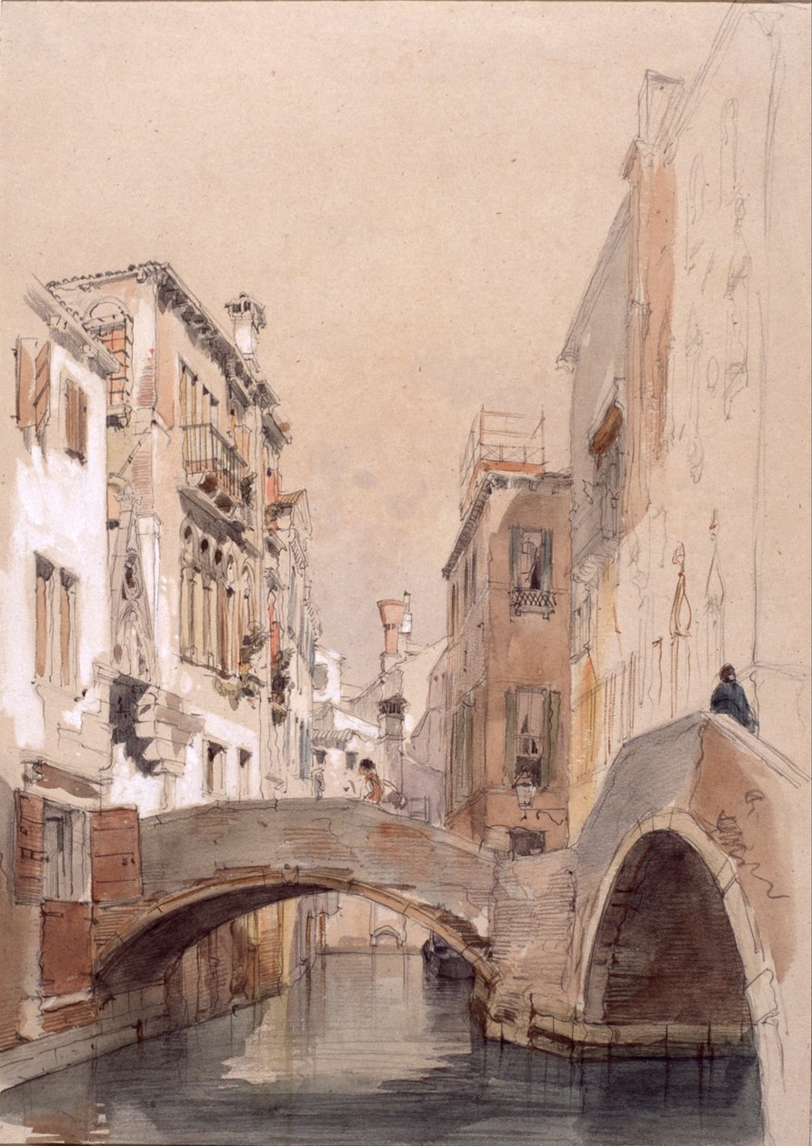 En kanal i Venedig af Eugenio Lucas Velázquez