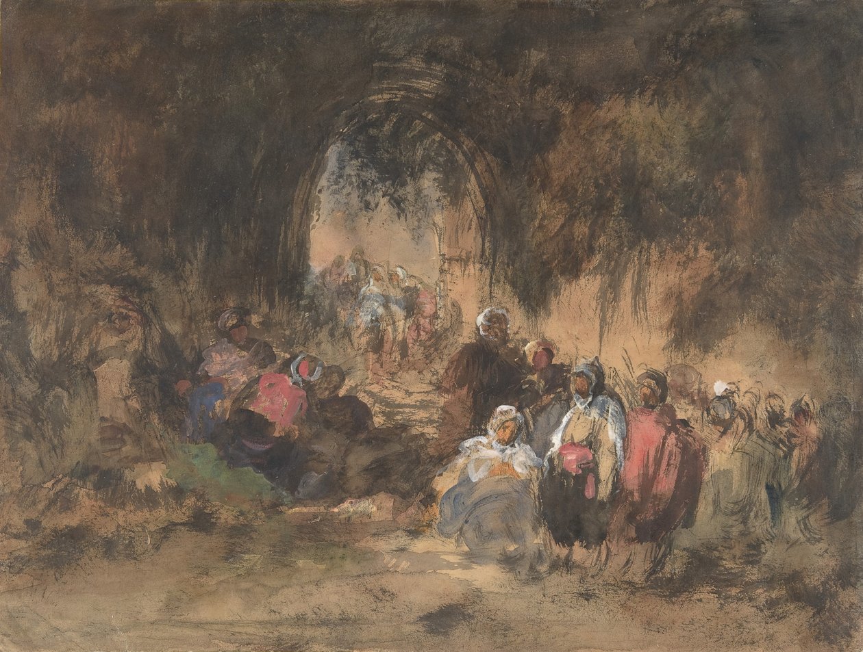 Araber hviler, 1817-70. af Eugenio Lucas Villamil