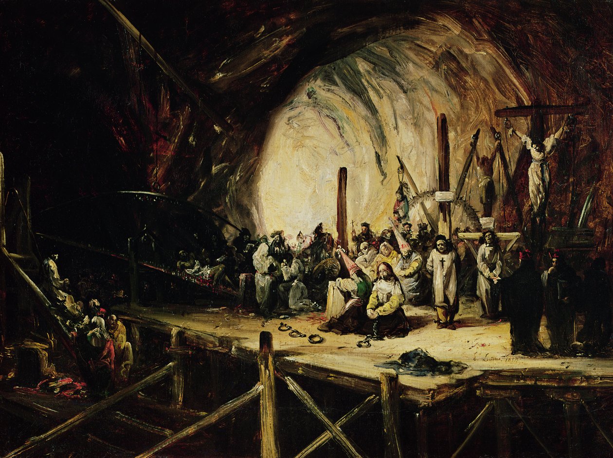 Inkvisitionsscene af Eugenio Lucas y Padilla