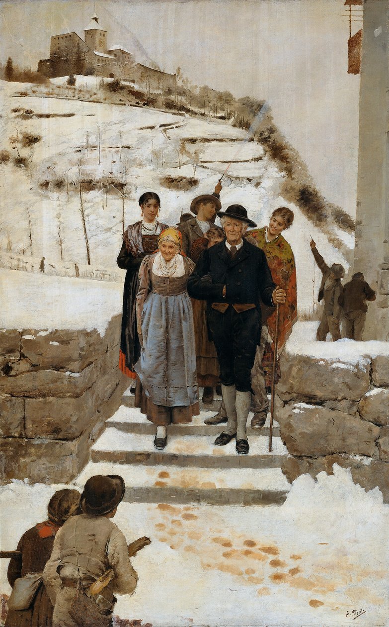 Guldbryllup i Sydtyrol af Eugenio Prati