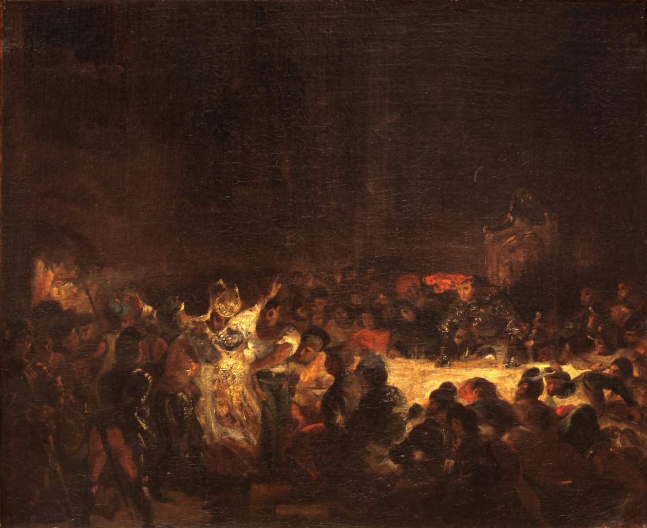Attentat på biskoppen i Liège af Ferdinand Victor Eugene Delacroix