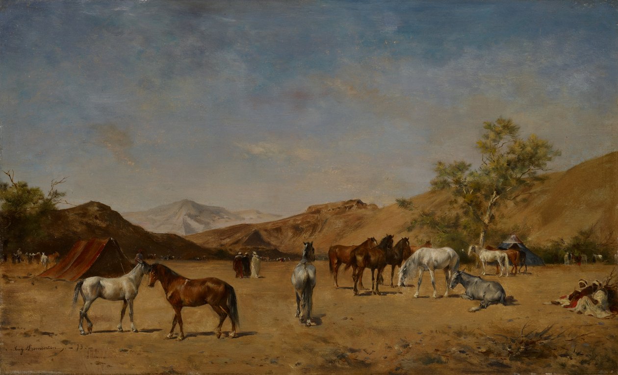 En arabisk lejr, 1873 af Eugène Fromentin