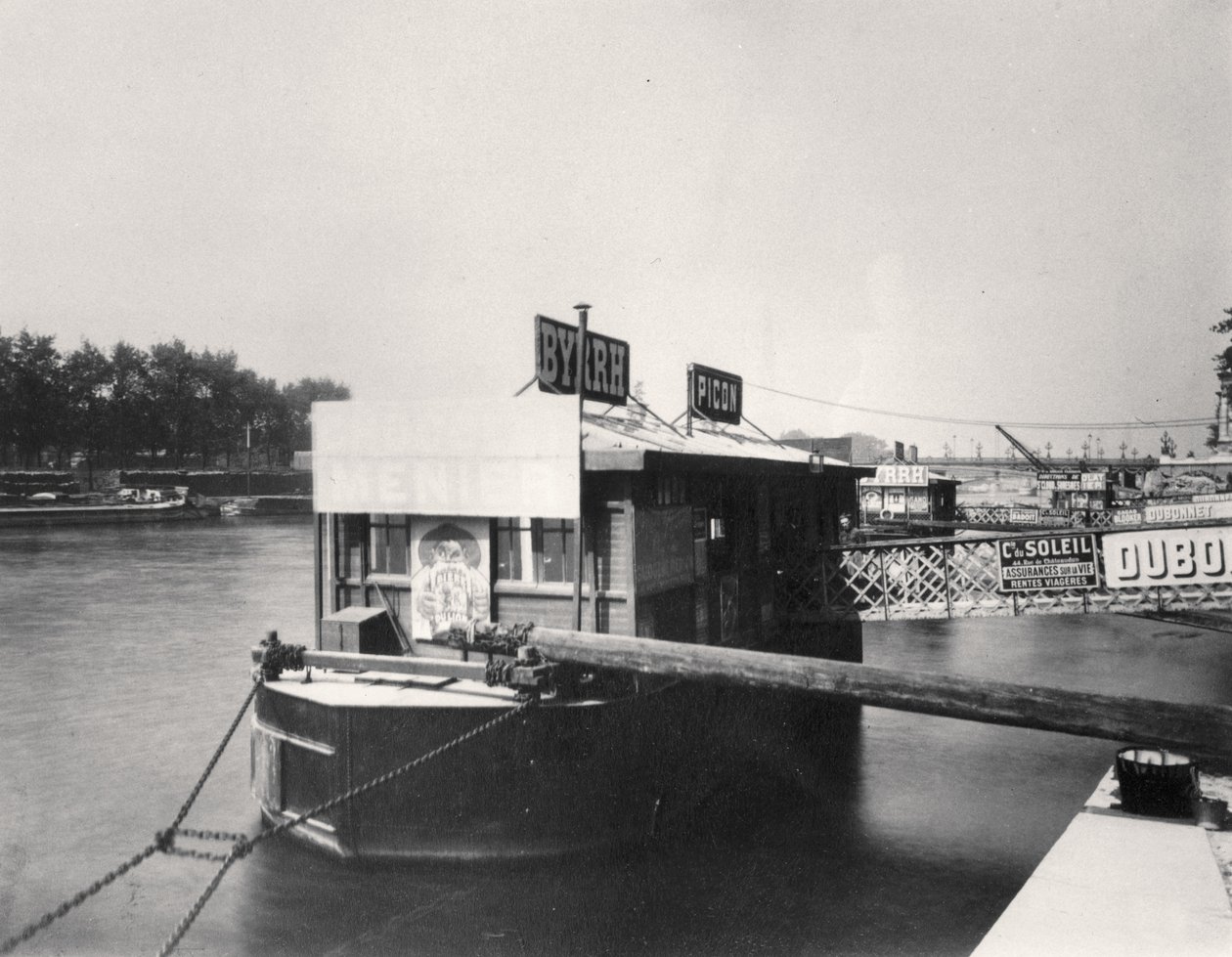 Båd på Seinen af Eugène Atget