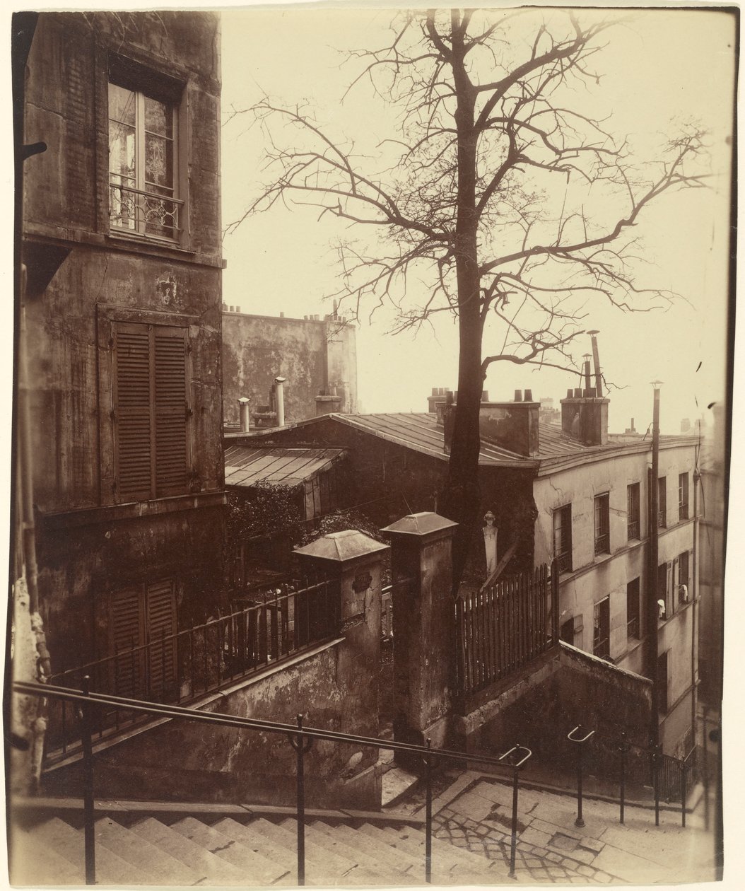 Trappe, Montmartre, 1921. af Eugène Atget