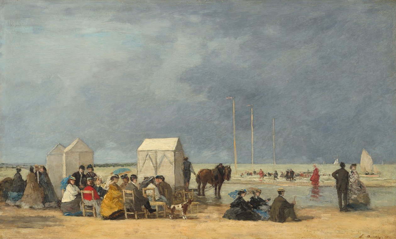 Badetid i Deauville af Eugène Boudin