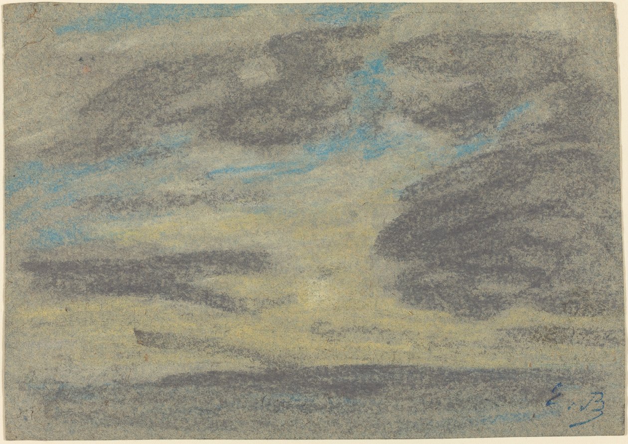 Skyer over havet af Eugène Boudin