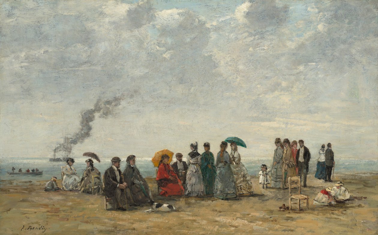 Figurer på stranden af Eugène Boudin