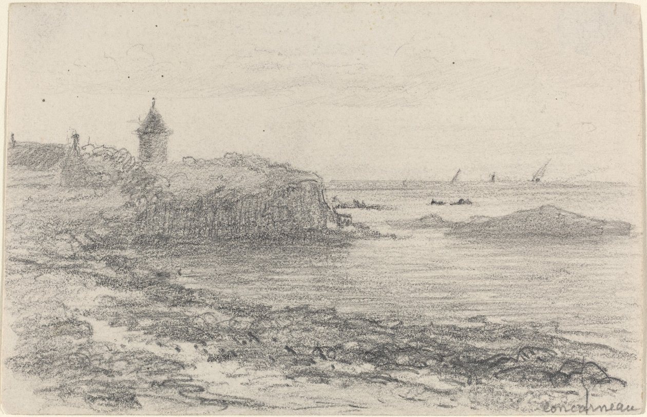 Kysten ved Concarneau af Eugène Boudin